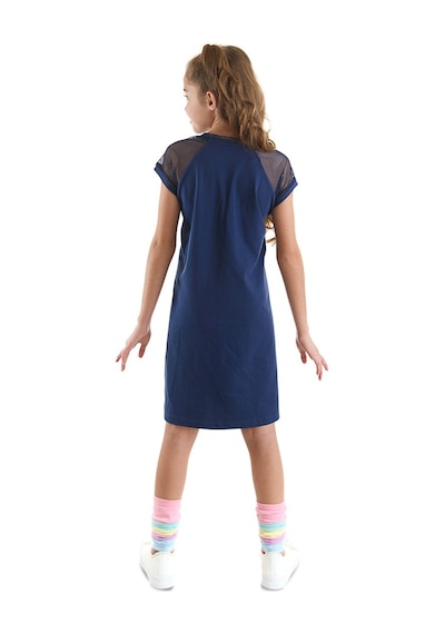 Denokids Mshb&g Bilmiş Kedi Kız Çocuk Lacivert Elbise Lacivert