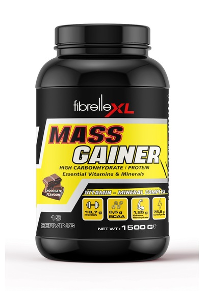 Fibrelle Mass Gainer Çikolata Aromalı 1500 G Karbonhidrat Tozu Çikolata