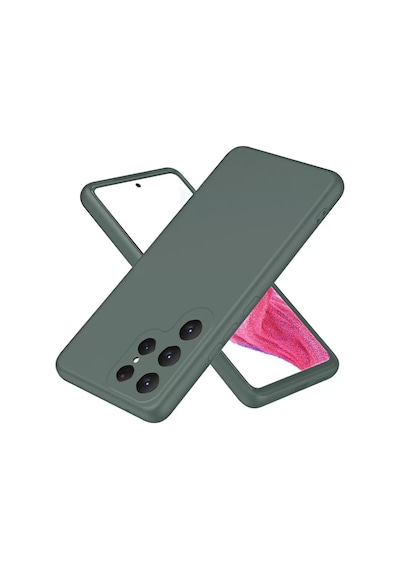 Newface Samsung Galaxy S25 Ultra Kılıf First Silikon - Koyu Yeşil
