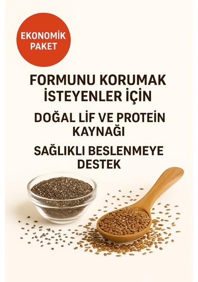 Sultanbahçe Chia Çiya Tohumu 250 Gr + Keten Tohumu 250 Gr Doğal, Katkısız Süper Besin Seti
