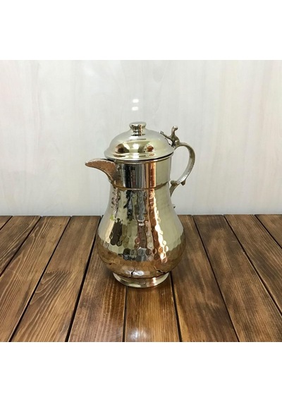 Dövme Bakır Kapaklı Sürahi, 24252