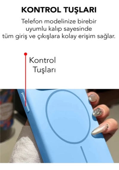 Apple İphone 13 Uyumlu Magsafe Lansman Silikon Kılıf Turkuaz