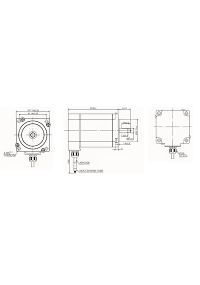 Stepperonline 23ıp65-20 Nema23 Step Motor 2nm 5a Ip65 Su Geçirmez Endüstriyel Stepper Motor Cnc Router Lazer Plazma Otomasyon
