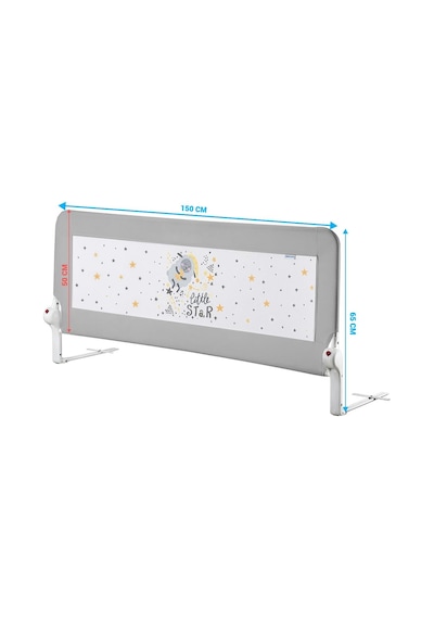 Wellgro 150 65 Cm Gri Desenli Yatak Bariyeri, Yatak Korkuluğu