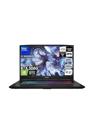 MSI Katana 17 HX B14WFK-217TRHMF11 i9-14900HX 48 GB 4 TB SSD 8 GB RTX5060 17.3" W11H Dizüstü Bilgisayar