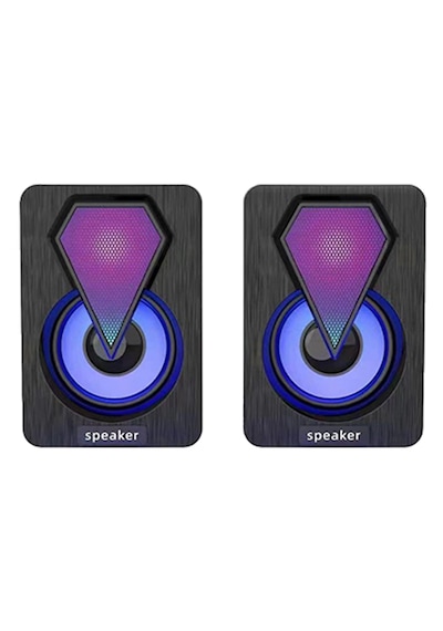 Leerfei Lf-1046 Rgb Led Mini Speaker 2 3 Watt Usb Hoparlör Seti