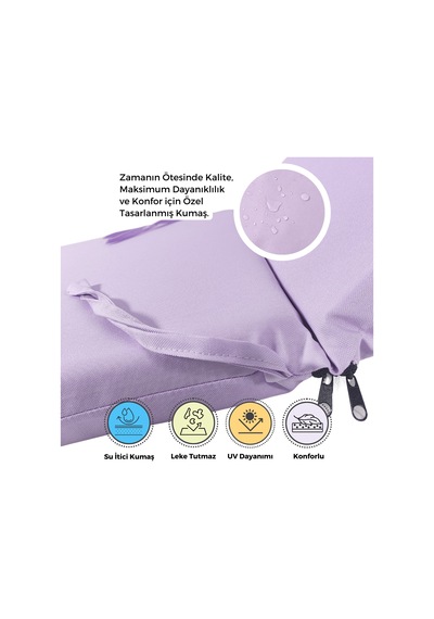 Xpermate Fermuarlı Şezlong Minderi Su Geçirmez 60x180x5 Lila