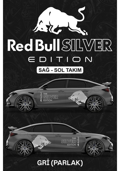 Red Bull Sılver Edıtıon Sticker - Yan Gövde Kaplama Seti Gri Parlak - 815068273