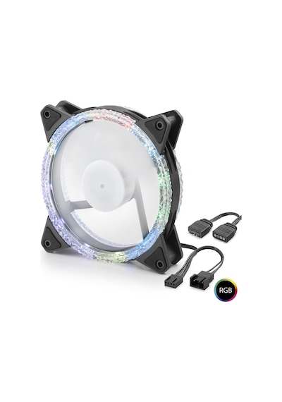 Kasa Fanı Kristal Rgb 12 Cm - Siyah Nd2662