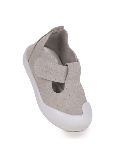 Kiko Kids Elroy İlk Adım Bebe Cırtlı Erkek Bebek Spor Ayakkabı Gri Gri