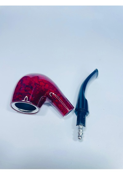 Alcan Marka Bordo Metal Müşürlü Filitreli Pipo 12 CM