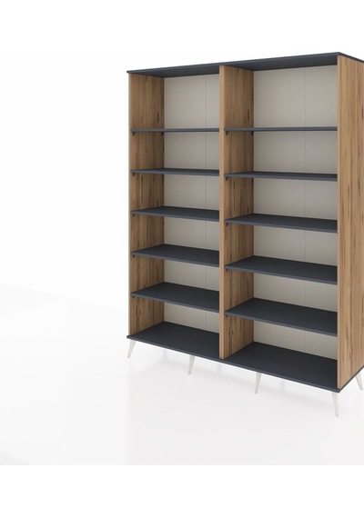 Hyperion Gardrop 10 Raflı 176x44x221 Çam-antrasit Beyaz Hyperion Gardrop 10 Raflı 176x44x221 Çam-antrasit Beyaz