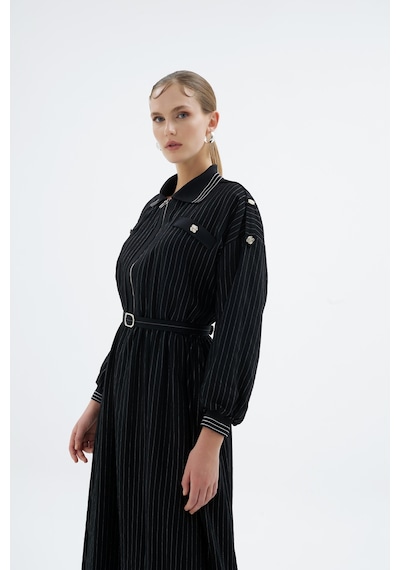 Senna Ivory Dress Siyah Siyah