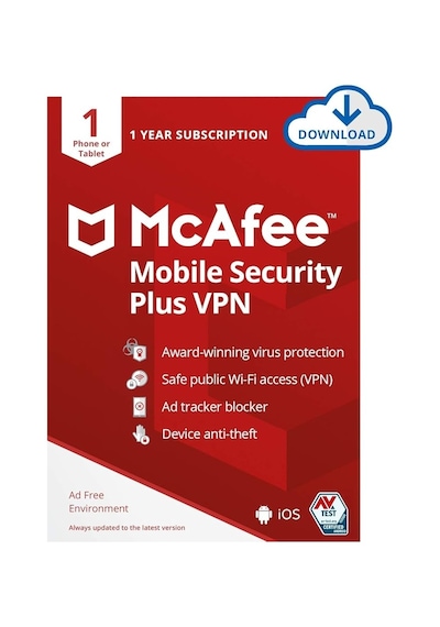 McAfee internet Security - 1 Cihaz 1 Yıl Abonelik Kodu (Windows/MAC/Android/Apple Uyumlu iOS)