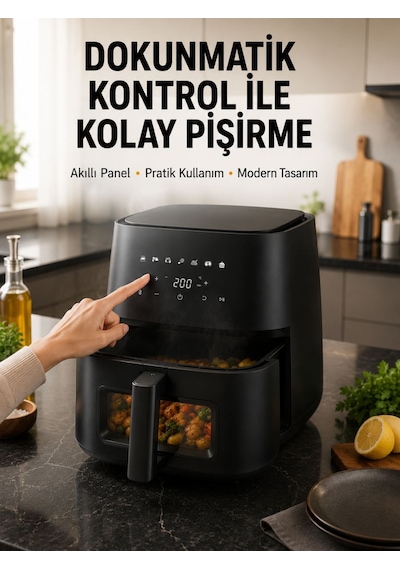 Dijital Dokunmatik Air Fryer Yağsız Sıcak Hava Fritözü