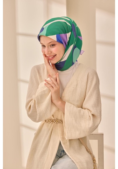 Silk Home Aura Eşarp 140001-16 Yeşil, Lila, Mint, Mor,beyaz, Lacivert