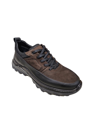 Komcero Bağcıklı Kat Deri Havuz Model Outdoor Taban Erkek Casual Ayakkabı K3256-25283 Siyah Kahve