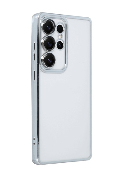 Samsung Galaxy S25 Ultra Uyumlu Kılıf Lensli Silikon - Gümüş