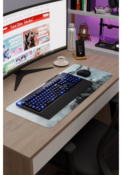 Metal Gear Solid Kaymaz Dikişli Kauçuk Oyuncu Mousepad V1 - 70x30 Xl Gaming Mouse Pad Fare Altlığı