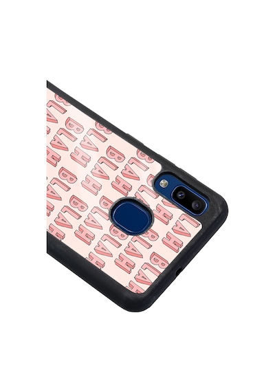 Samsung Uyumlu A20 Blah Blah Tasarımlı Glossy Telefon Kılıfı Çok Renkli