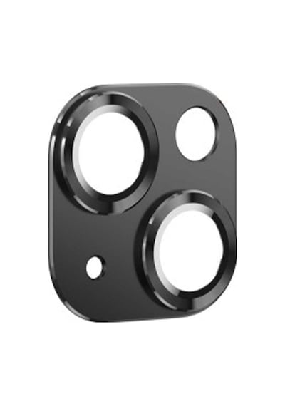 Apple Uyumlu iPhone 14 / 14 Plus Metalik Seri Kamera Lens Koruyucu Siyah Siyah