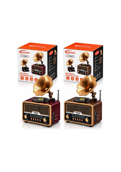 Solar - İbreli Gramafon Radyo - Retro Am - Fm - Sw Usb - Type-c Sarjlı Bt - Tf - Usb Speaker Yg-7020bts 4801
