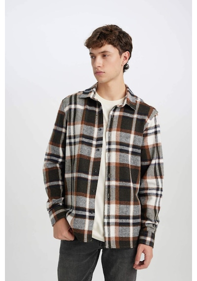 DeFacto Regular Fit Kareli Oduncu Flanel Uzun Kollu Gömlek S9275AZ24AUKH406 DeFacto Regular Fit Kareli Oduncu Flanel Uzun Kollu Gömlek S9275AZ24AUKH406