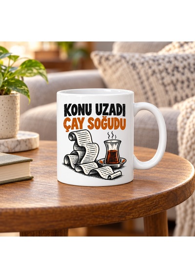 Kahveci.store Kısa Toplantı Tasarımlı Porselen Kupa - Model 782 22
