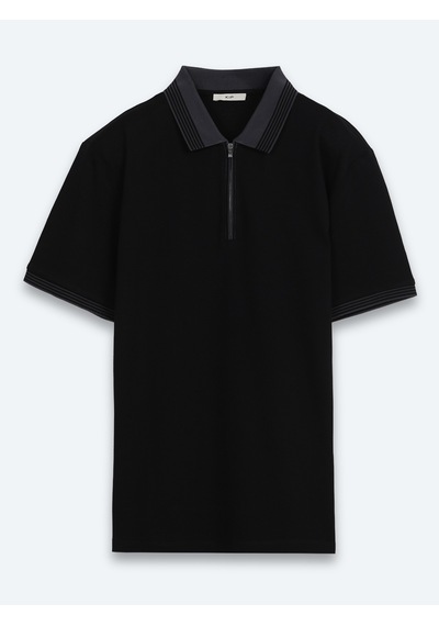 Kip Siyah Düz %100 Pamuk T-shirt siyah black