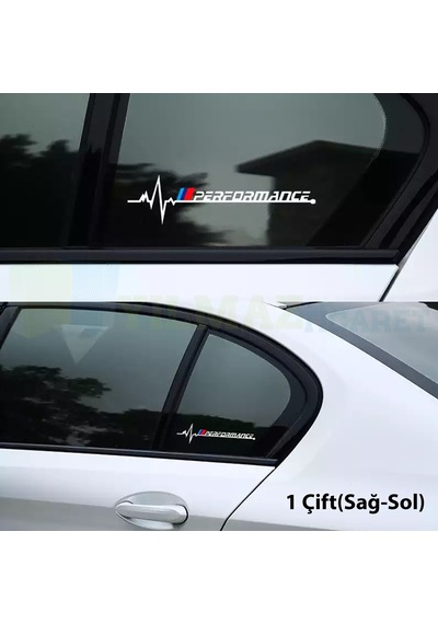 Bmw M Performance Kelebek Cam Sticker Etiket Yapıştırma 1 Çift