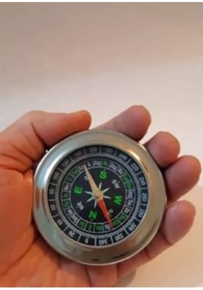 Çelik Pusula Profesyonel - Mini Cep Pusulası