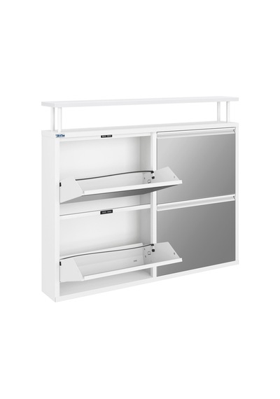 Ceha Tablalı 4'lü Metal Ayakkabılık - Kar Beyaz/aynalı K.AYK-2.4/A/B/P9003