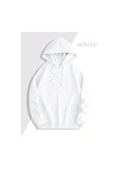 Nevermind Unisex Kapüşonlu Hoodie Kuru Kafa El Baskılı Oversize Sweatshir Beyaz