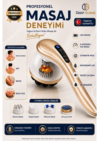 Ds655 G5 Tip Şarjlı Vücut Masaj Cihazı Sıkılaştırıcı Ve Selülit Azaltıcı Titreşimli Kas Gevşetici Açık Kahverengi