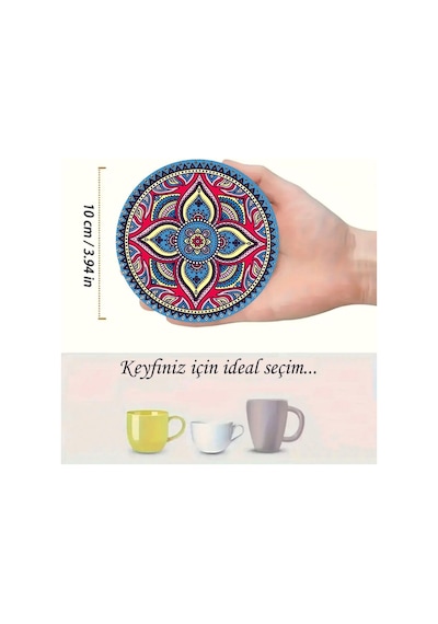 Kututr 6'li Ahşap Bardak Altlığı Brd-009 Diğer