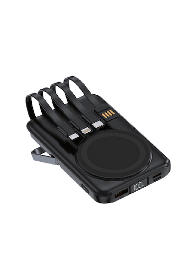 Linktech WF27 Mini Led Ekranlı 10000 mAh 22.5w Powerbank Siyah