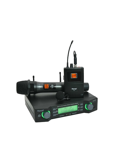 Roof Uhf Dijital Kontrol Telsiz El+yaka Mikrofonu R-203