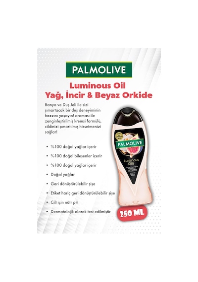 Duş Jeli 3'lü Palmolive Luminous Oils İncir Ve Beyaz Orkide Özlü 250 Ml Ve Rosıe Fresh