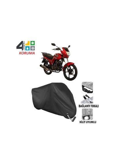 Asya Legent 150 Motosiklet Brandası ( Kilit Uyumlu - Siyah