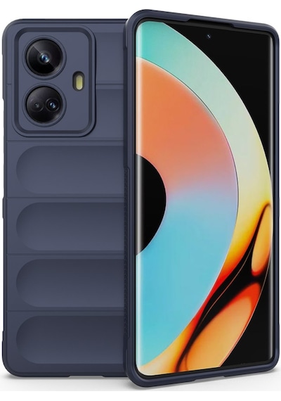 Realme 10 Pro 5g Kılıf Elde Tutma Kolaylıkla Kaydırmaz Kenar Line Dizayn Optietnik Kapak Lacivert
