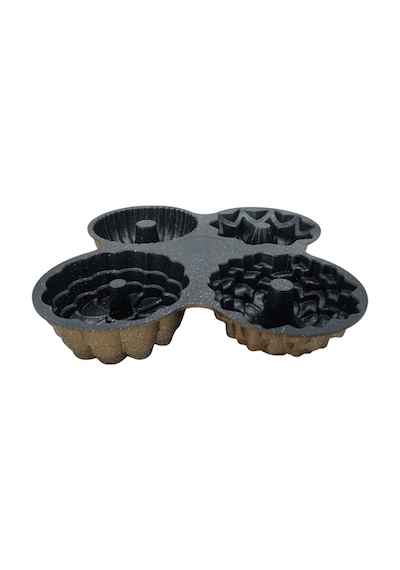 Viona 4'lü Muffin Döküm Kek Kalıbı Gold Gold