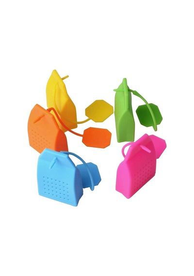 3 Pcs Silikon Çay Poşeti Süzgeçleri Bitkisel Infuser Filtre Difüzör Mutfak Aksesuarları Çok Renkli