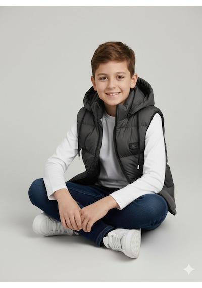 Asya Kids Erkek Şişme Yelek 6-14 Yaş-5100480 - Gri Gri