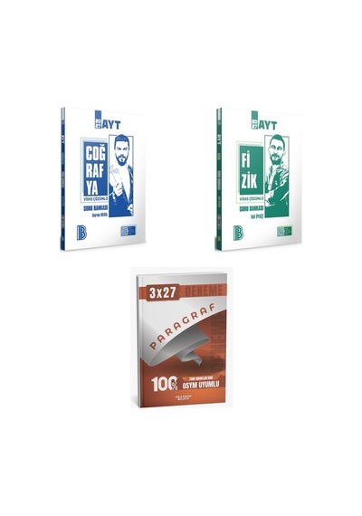 2027 2027 Benim Hocam Ayt Coğrafya + Fizik Soru + Anla Kazan Paragraf Deneme 3'lü Set