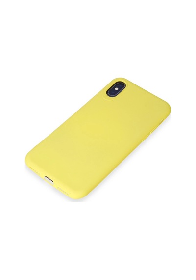 Apple Uyumlu iPhone X Kılıf First Silikon Sarı/