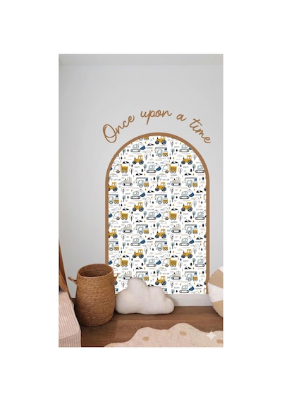 Kk Swords İş Makineleri Duvar Sticker, Erkek Çocuk/bebek Odası Dekoru, Yapışkan Yazı Ve Çerçeve, Hediye