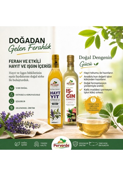 Hayıt + Işkın Işgın Sirkesi 2'li Paket 2x500 Ml Doğal Fermente