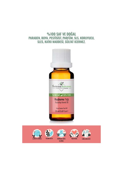 Intense Natural Kuşburnu Çekirdeği Yağı Soğuk Sıkım 20 ML