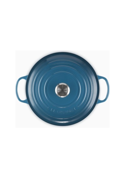 Le Creuset Yuvarlak Ikonik Lüks Döküm Tencere 28 Cm Mavi