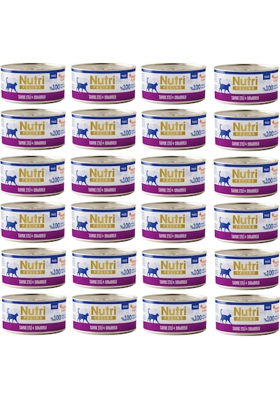 Nutri Feline Tavuk Etli Ve Somonlu Pate Tahılsız Yetişkin Kedi Konservesi 70 G X 24 Adet